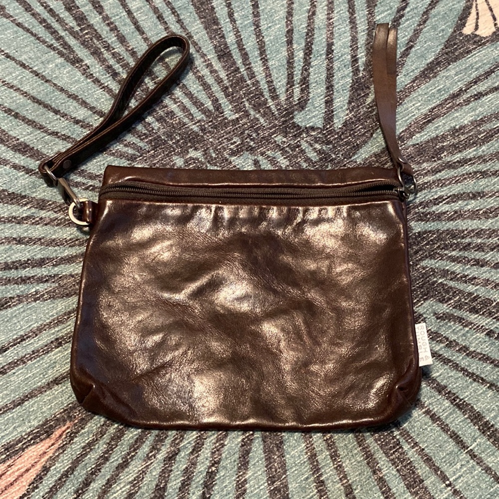 Rough and Tumble brown leather pouch